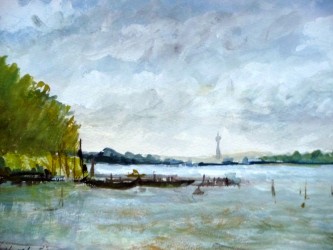 Am Rangsdorfer See (Gouache) (1982)