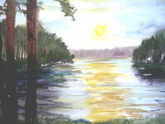 Märkischer See am Abend (1989)