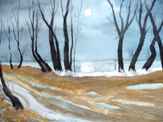 Mondnacht im Winter (nach einem Ölbild von Karl Blechen (2010)