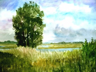 Landschaft bei Prerow (1989)