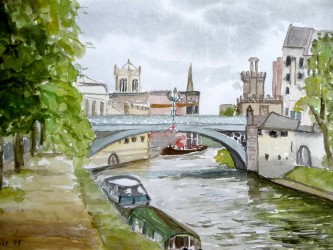 Lendai-Brücke über der Ouse in York (England)