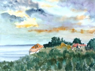 Frühsicht auf  Barlovento vom Hotel aus (La Palma) (2002)