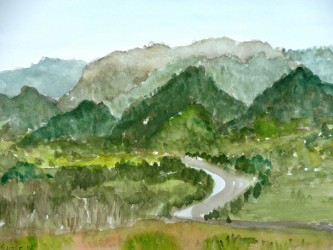 Die Berge La Palmas mit dem Roque de los Muchachos (2002)