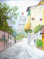 Eine Seitenstraße in Pisa (Toscana) (2007)