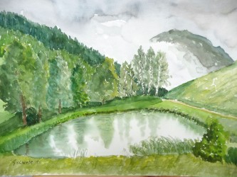 Der Bärwanger See und Nebel im Gebirge (2010)